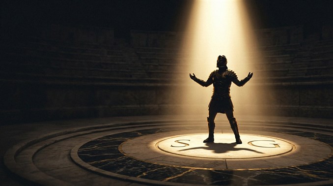 Gold coins and casino chips on dark background